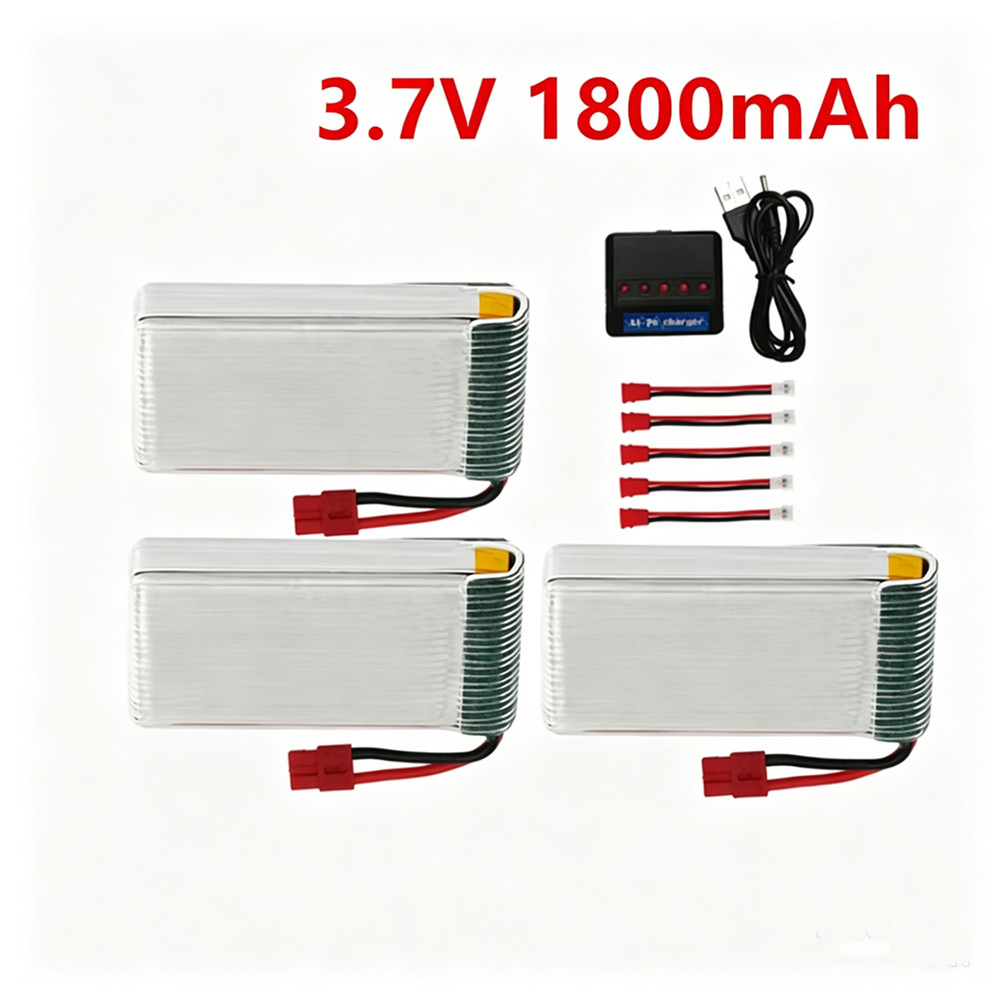 Drone Battery Charger - 3.7V 1800mAh Lipo Batterij en 5-in-1