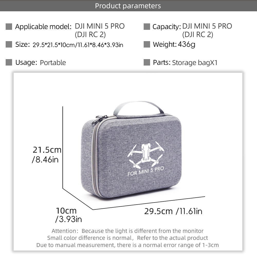 Opbergtas voor DJI Mini 5 Pro  - Drone Carrying Case recensie en prijs
